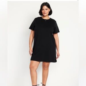 Crew Neck Mini T-Shirt Dress